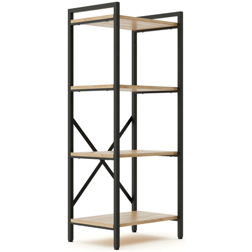 Стеллаж GUTTA 1110х460х340 (4 полки) черный/эвок